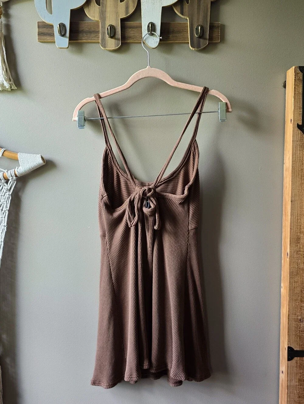 Free People Beach Plaza Mini Dress Otter Nwot